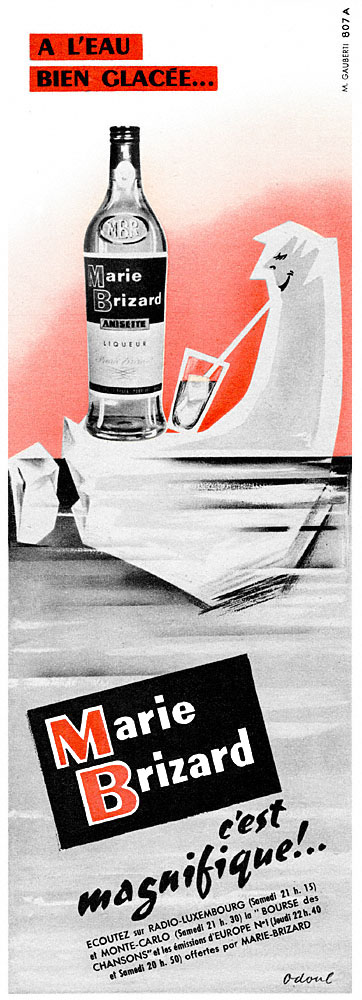 Advert Marie Brizard 1958