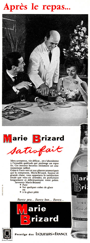 Advert Marie Brizard 1959
