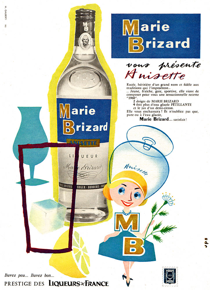 Advert Marie Brizard 1960