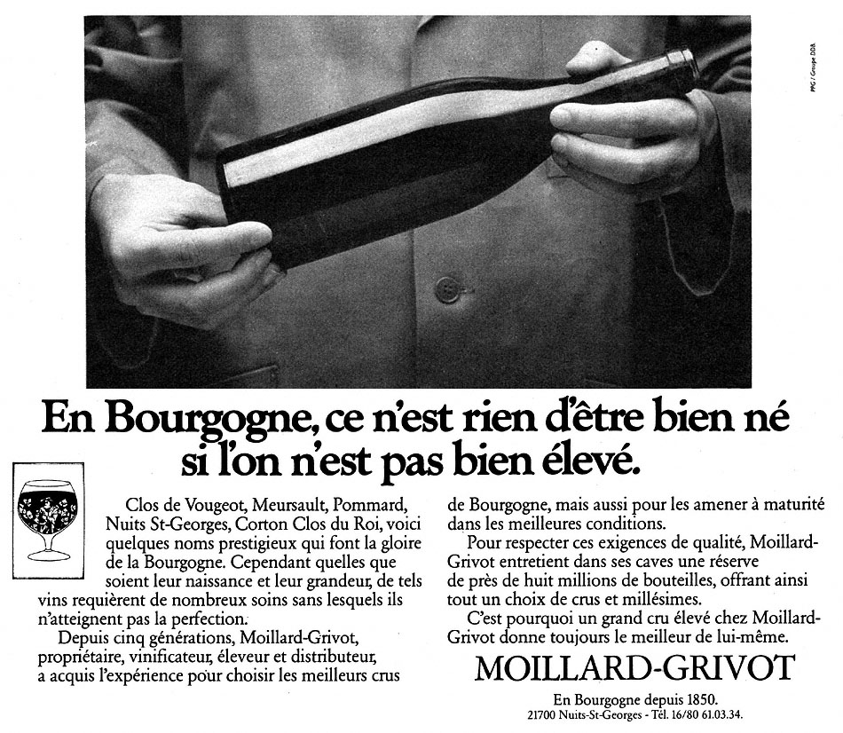 Advert Moillard-Grivot 1982