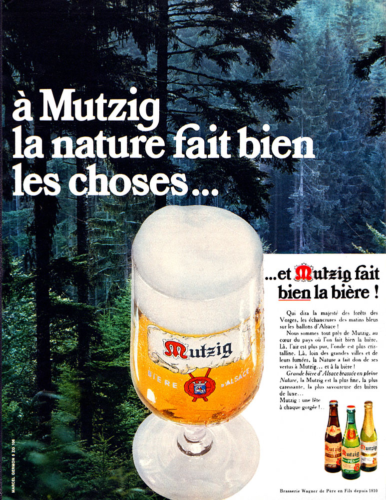 Advert Mutzig 1969