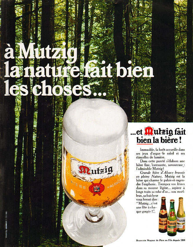 Advert Mutzig 1969