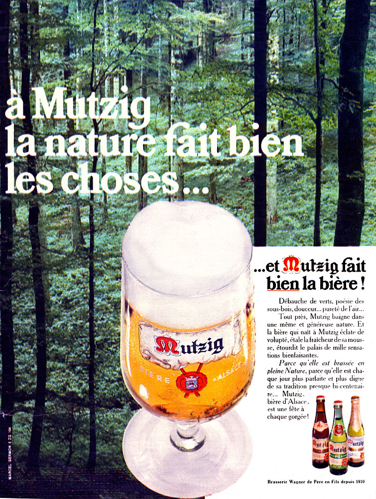 Advert Mutzig 1969