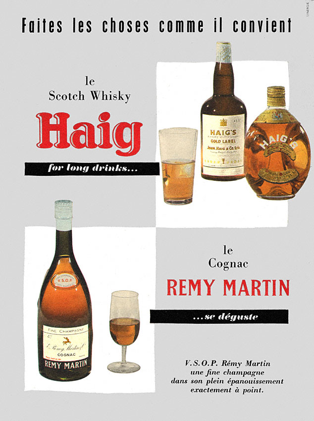 Advert Remy Martin 1956