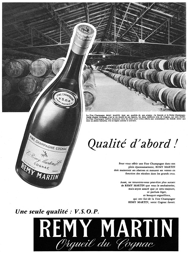 Advert Remy Martin 1957