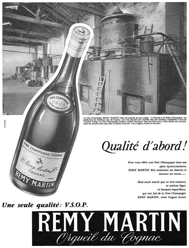 Advert Remy Martin 1957