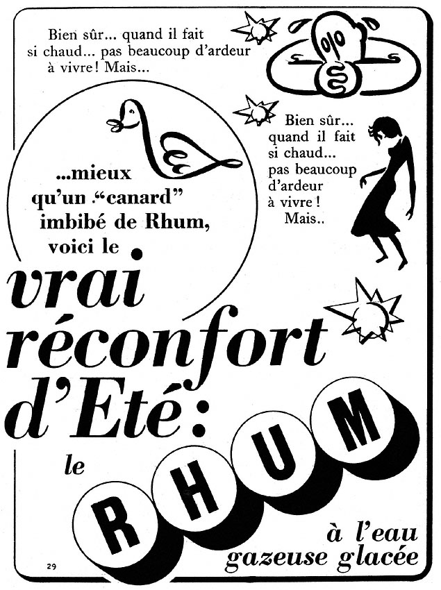 Advert Rhum 1952