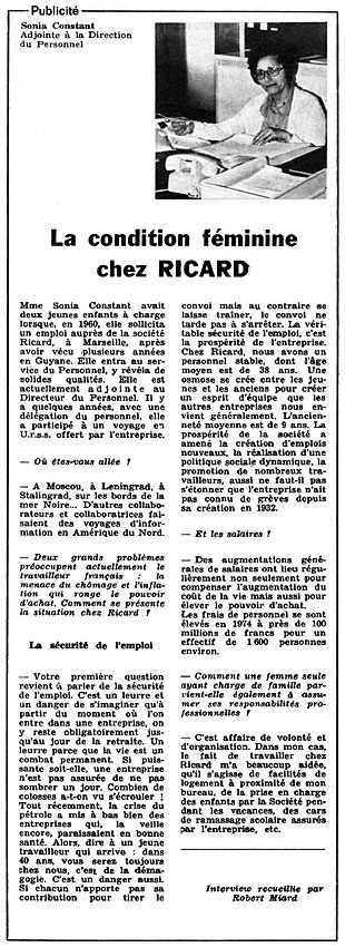 Advert Ricard 1975