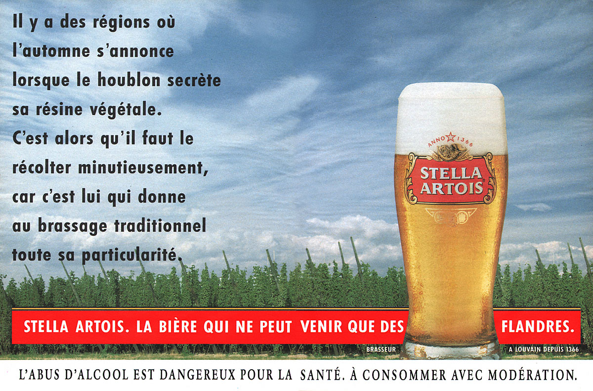 Advert Stella Artois 1992