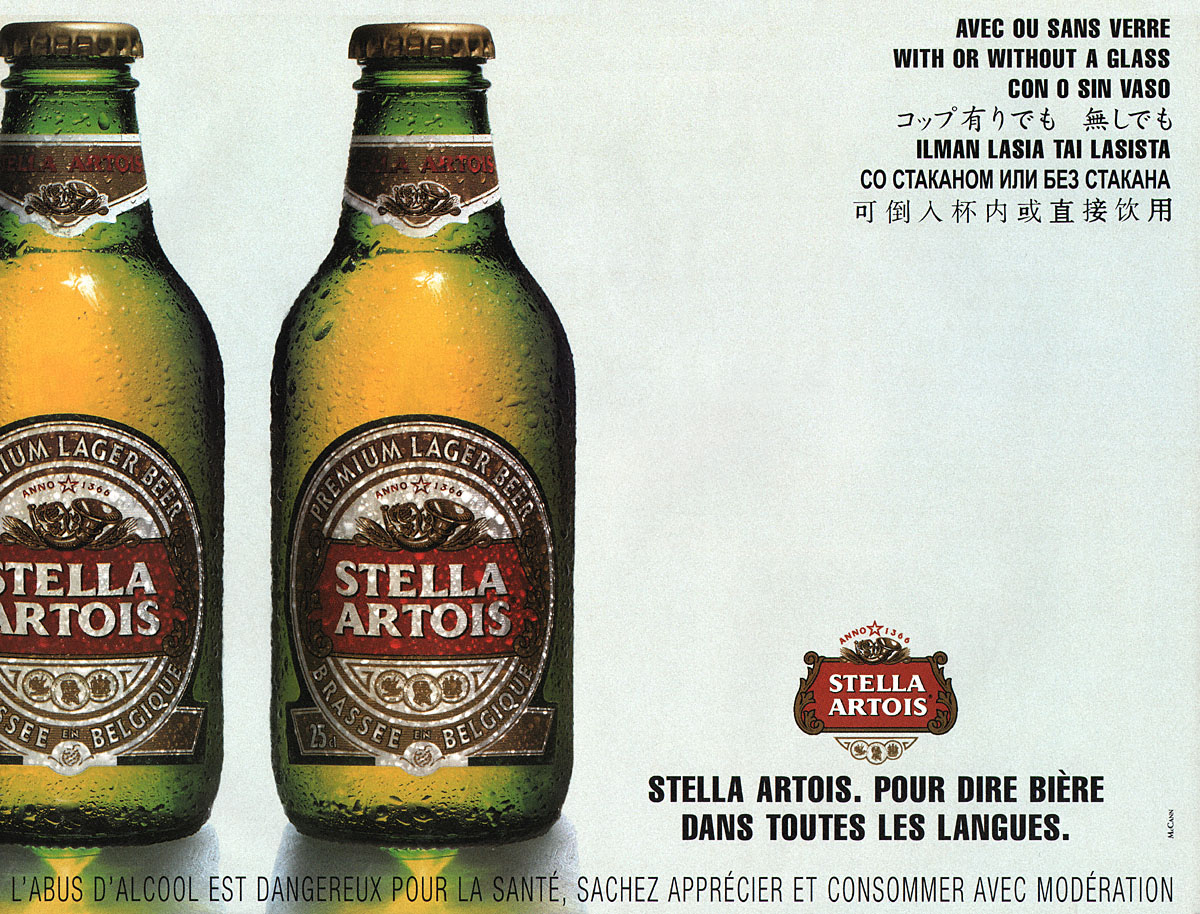 Advert Stella Artois 1998