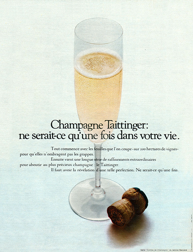 Advert Taittinger 1969