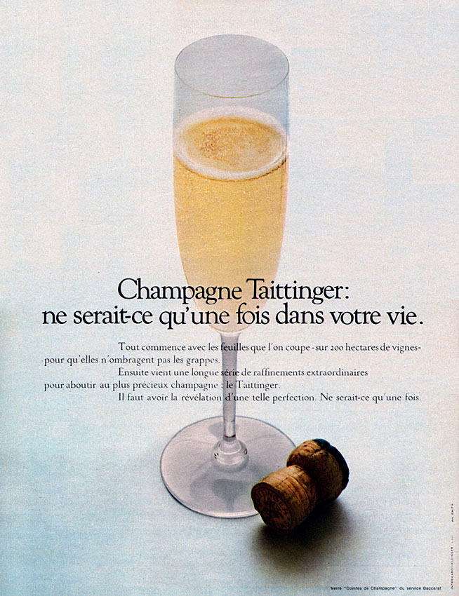 Advert Taittinger 1970