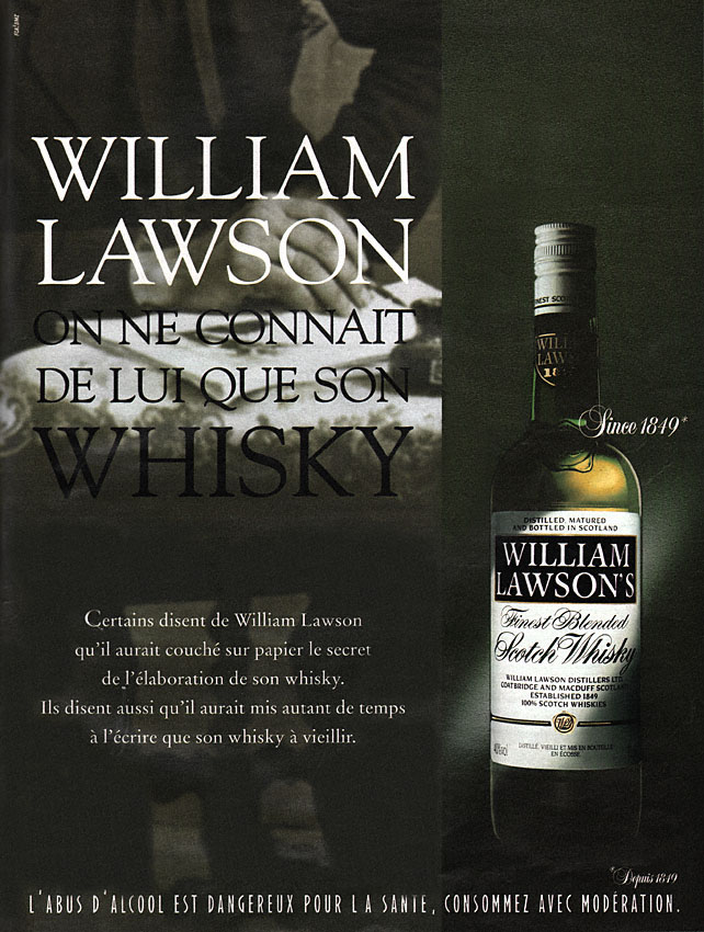 Advert William Lawson 1998