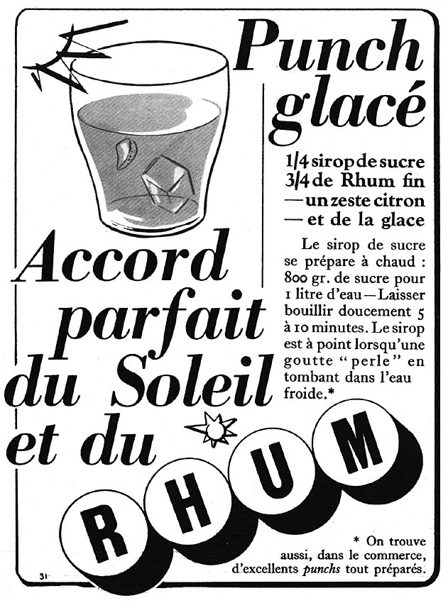 Advert ZxDivers Rhum 1952