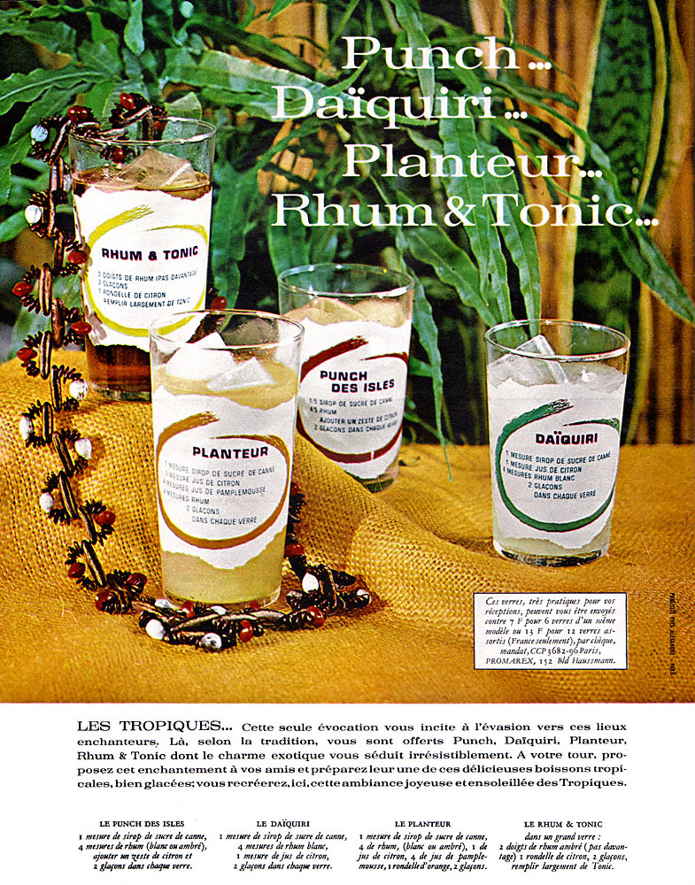 Advert ZxDivers Rhum 1964