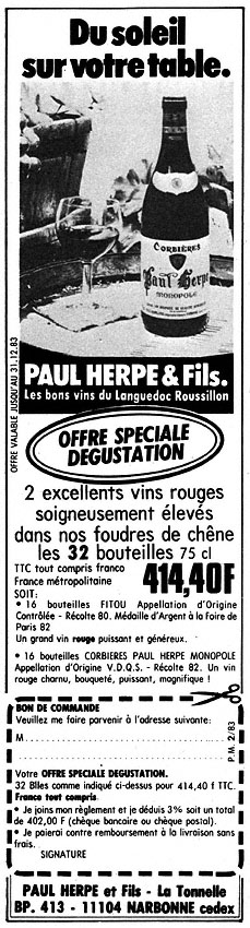 Advert ZxDivers Vins 1983