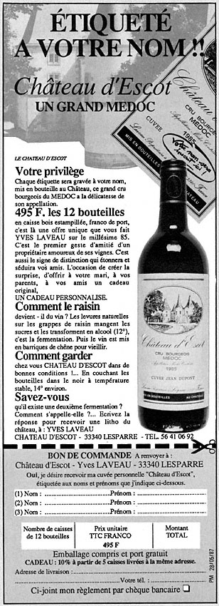 Advert ZxDivers Vins 1987
