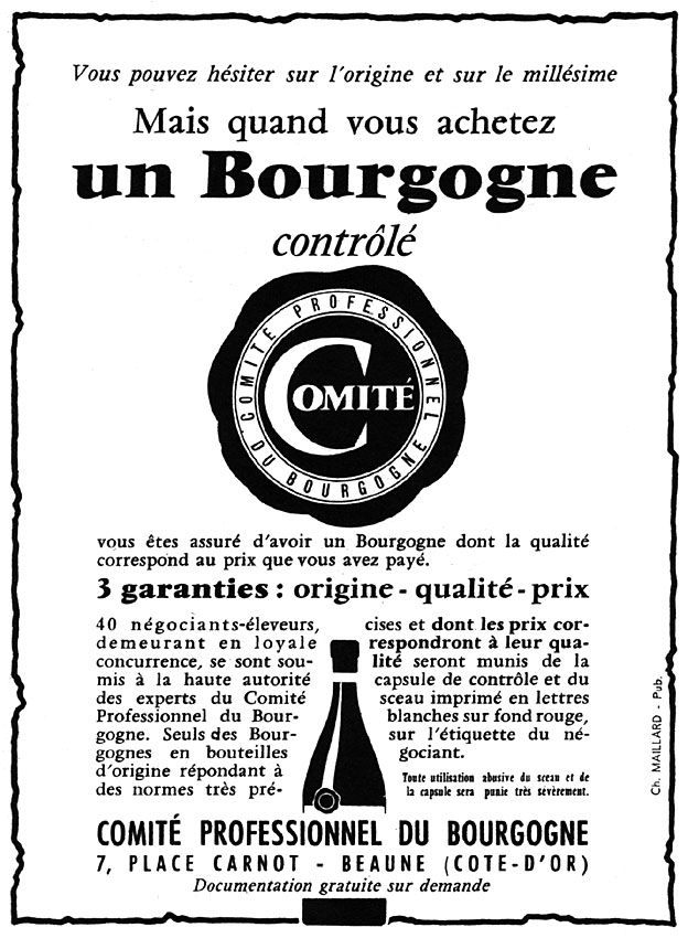Advert ZxDivers Vins 1957