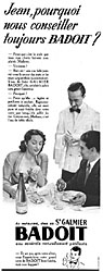 Advert Badoit 1952