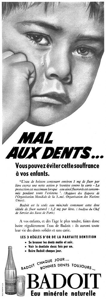 Advert Badoit 1960