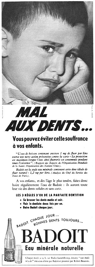 Advert Badoit 1960