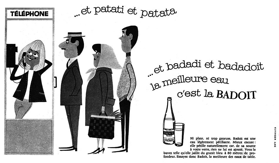 Advert Badoit 1961
