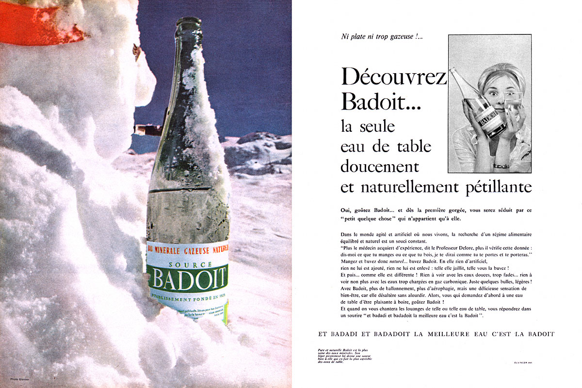 Advert Badoit 1962
