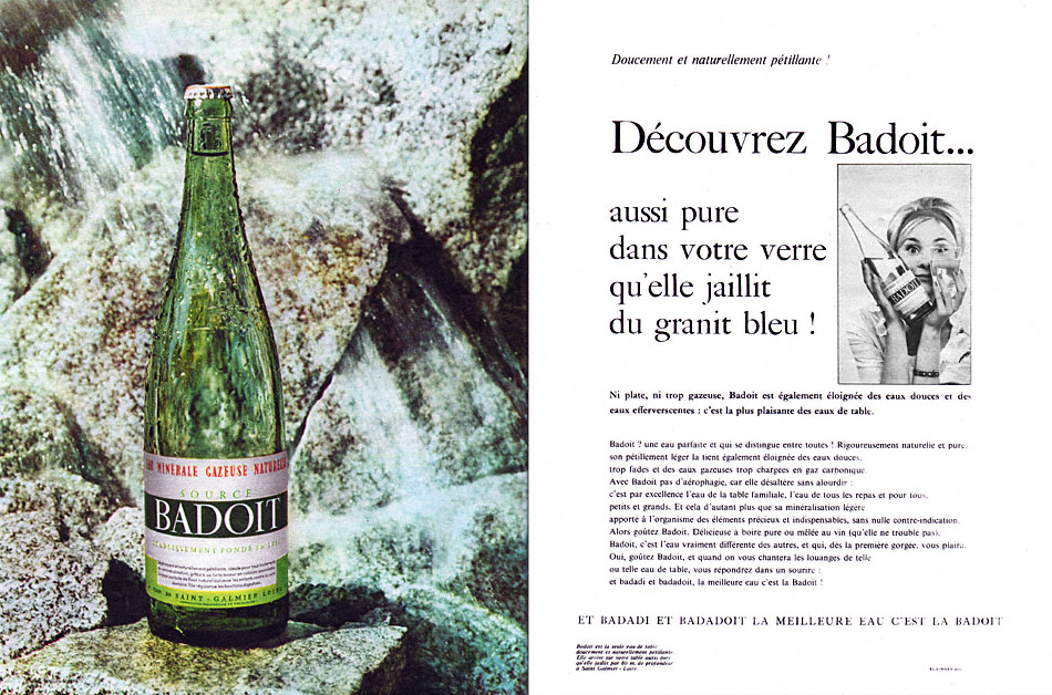 Advert Badoit 1962