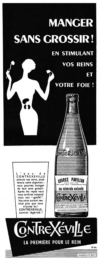 Advert Contrexeville 1955