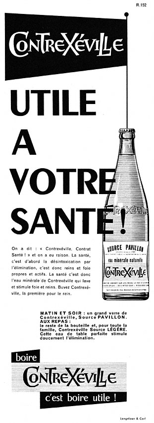 Advert Contrexeville 1955