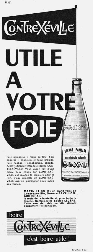 Advert Contrexeville 1955