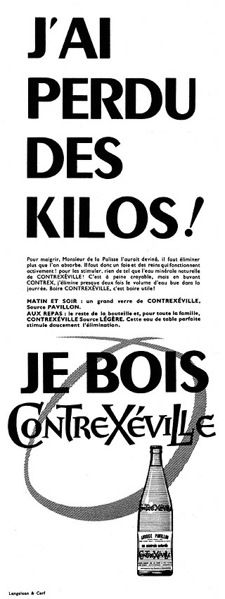 Advert Contrexeville 1956