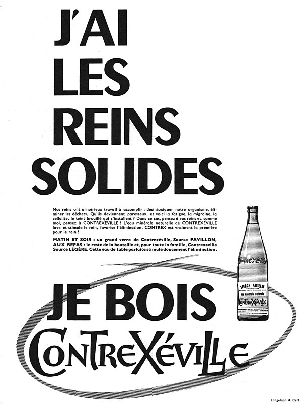 Advert Contrexeville 1956