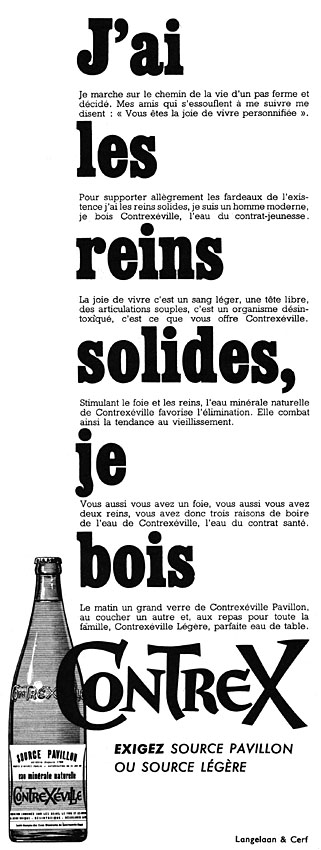 Advert Contrexeville 1957
