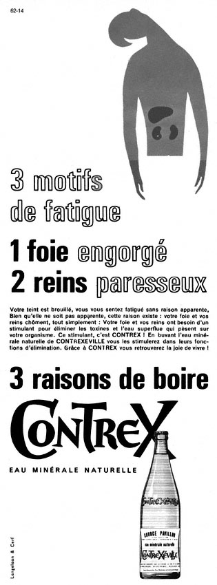 Advert Contrexeville 1963