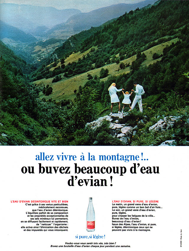 Advert Evian 1970