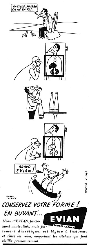 Advert Evian 1956