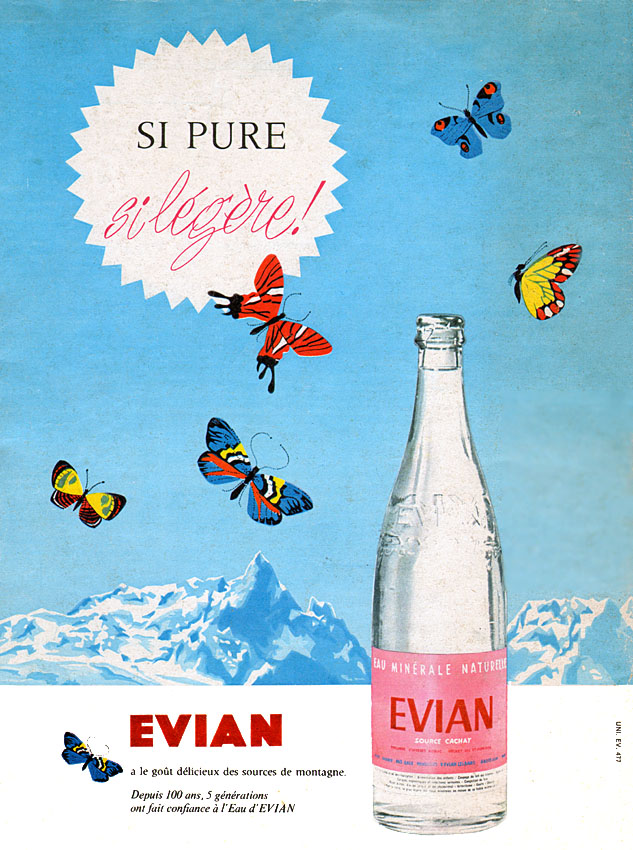 Advert Evian 1961