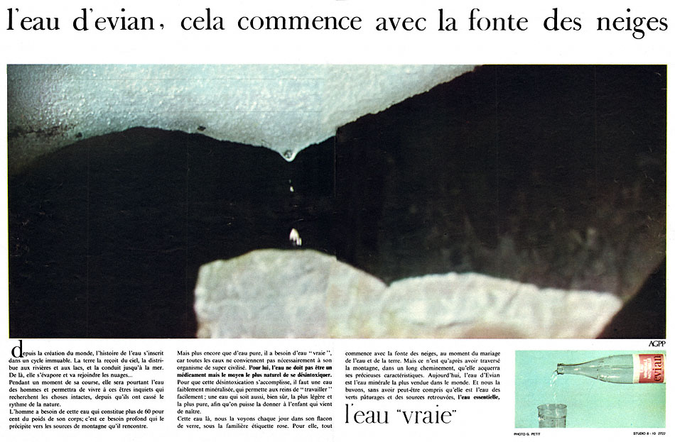 Advert Evian 1966