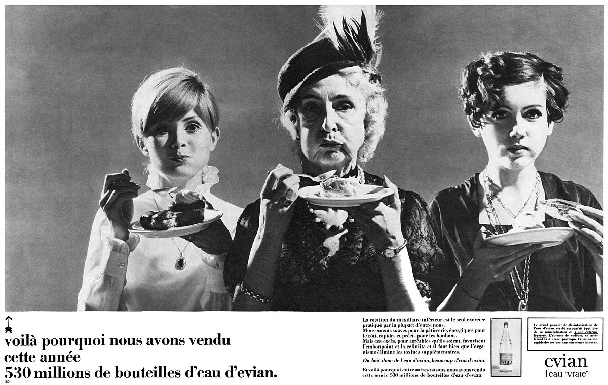 Advert Evian 1968