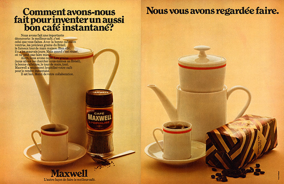 Advert Maxwell 1970