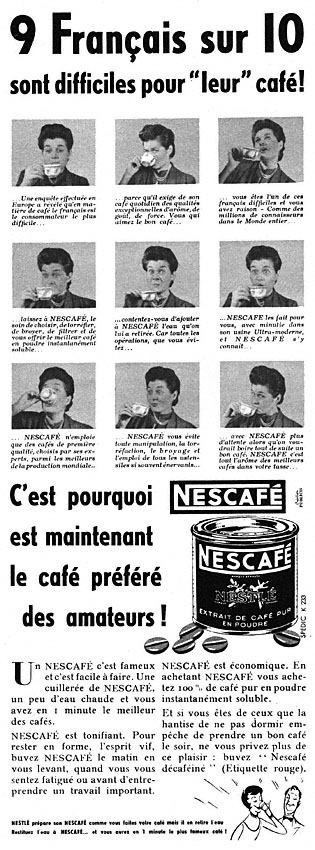 Advert Nescaf 1956