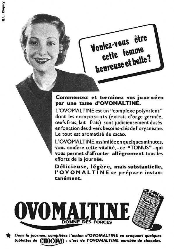 Advert Ovomaltine 1951