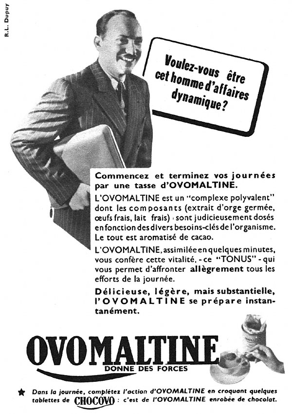 Advert Ovomaltine 1952