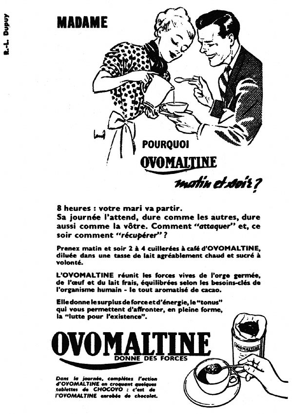 Advert Ovomaltine 1952