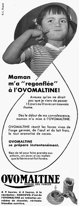 Advert Ovomaltine 1954
