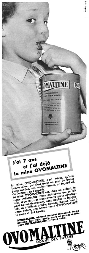 Advert Ovomaltine 1957