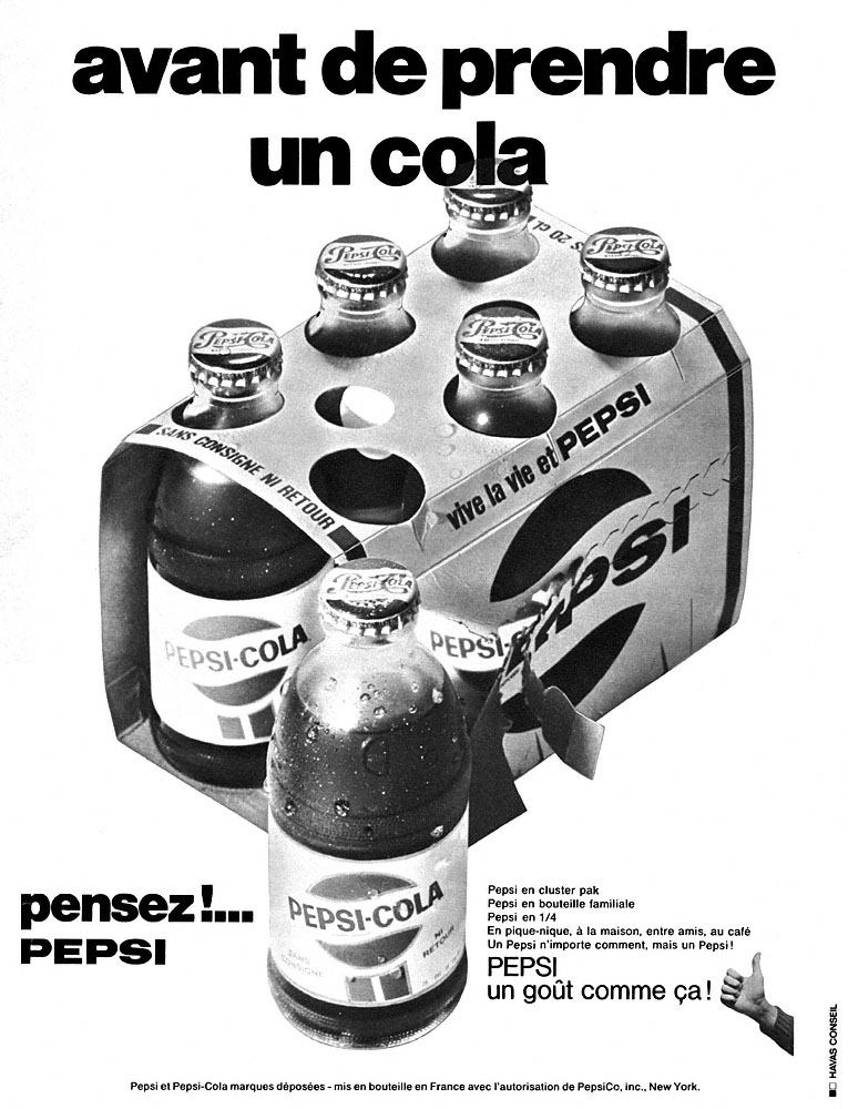 Advert Pepsi Cola 1969