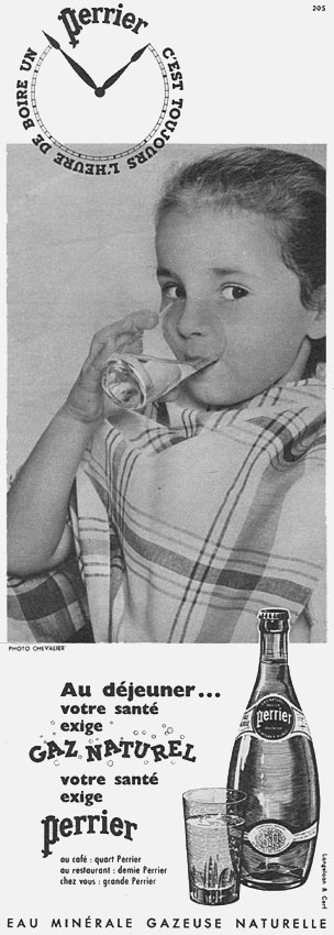 Advert Perrier 1957