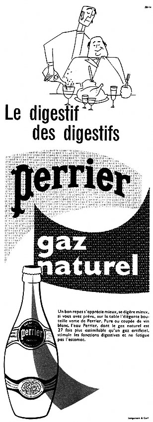 Advert Perrier 1958